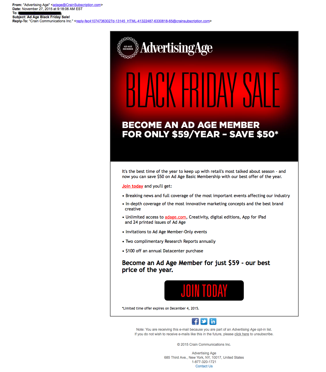 best black friday deals 2015 message